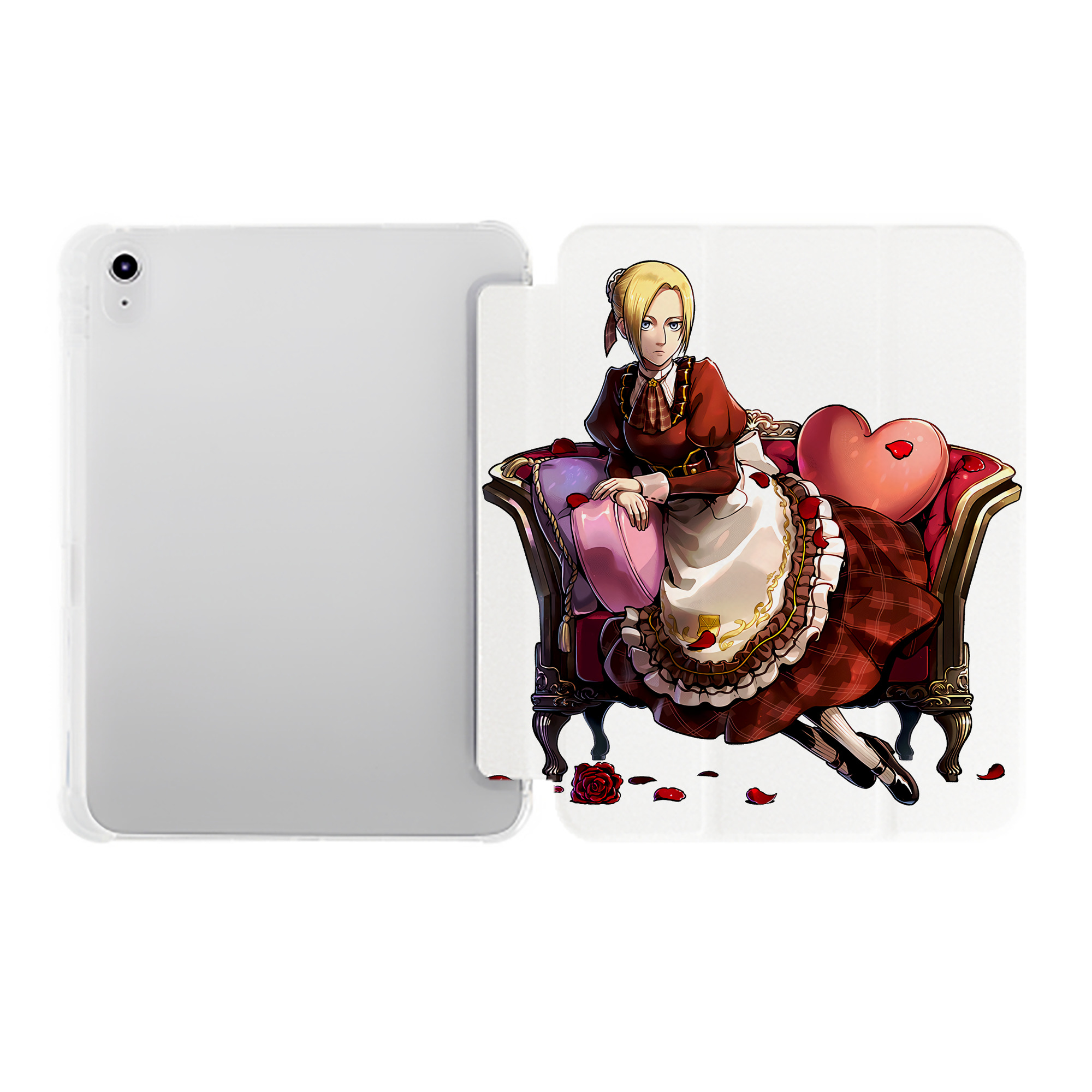 （画像用） 進撃の巨人 アニ・レオンハート Attack on Titan Annie Leonhart IPad ケース ペン収納付き 三つ折りスタンド PUレザー×シリコン 対応機種9.5/10.5/10.9インチ
